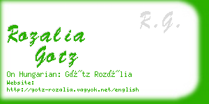 rozalia gotz business card